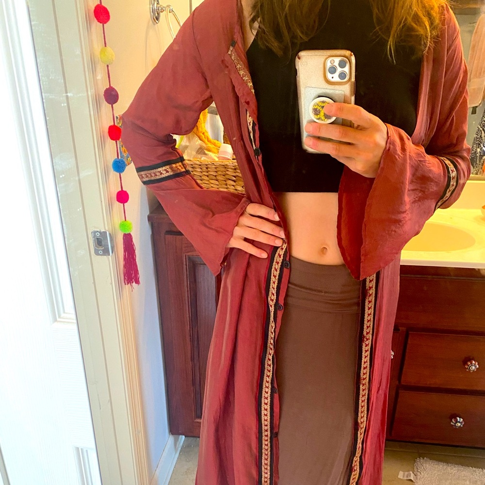 Boho Robe - Merlot, sheen